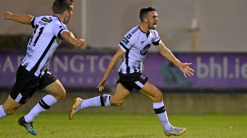 Michael Duffy celebrates his late winner