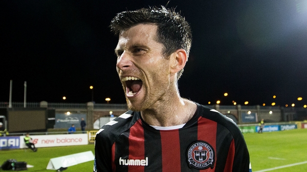 Goal-scorer Corcoran celebrates