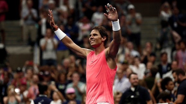 Rafael Nadal shows his delight