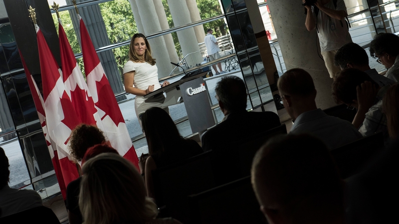 Canadian Foreign Minister Chrystia Freeland said the focus for Canada is getting a good deal