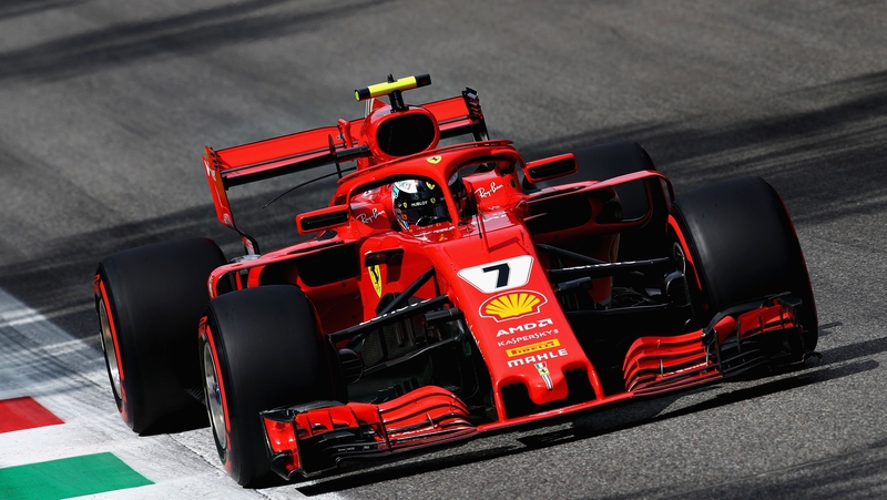 Kimi Raikkonen in his Ferrari