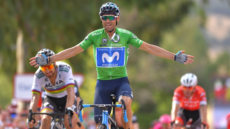 Alejandro Valverde takes the stage victory