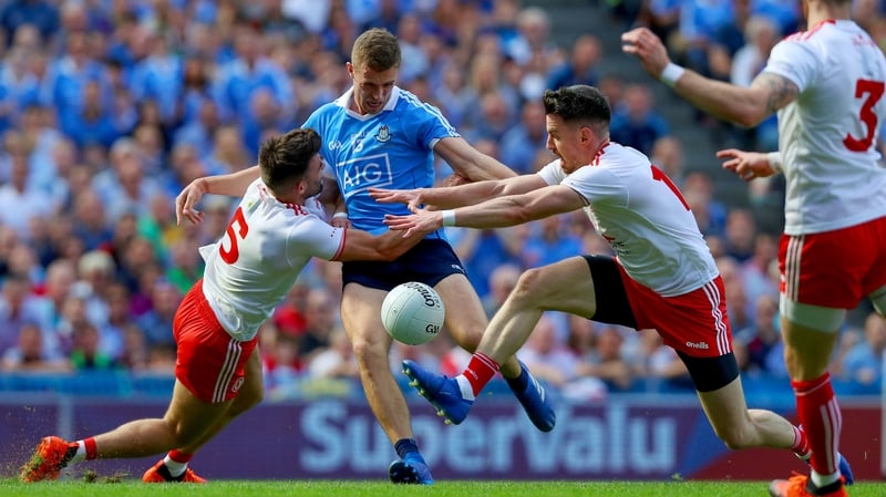 The incident which led to Paul Mannion's first half penalty