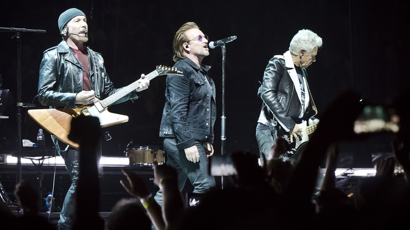 Bono - "I've seen a great doctor and with his care I'll be back to full voice for the rest of the tour" (picture from Berlin show on Friday night)