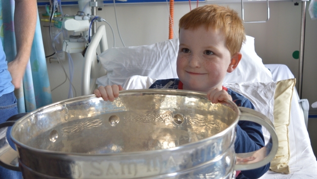 Pictured with the Sam Maguire Cup is Aaron McDonnell