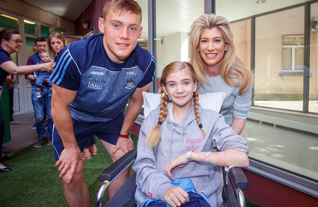 Con O'Callaghan with Chloe Byrne, 12 and Louise Loughman-Byrne from Foxrock