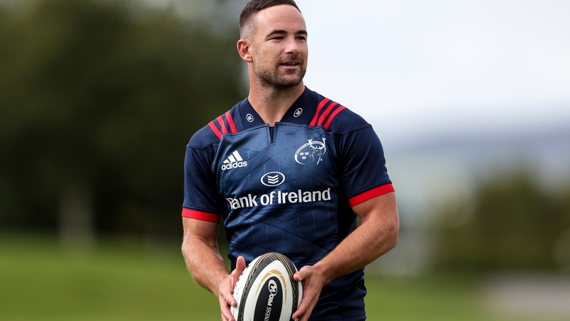 New signing Alby Mathewson at Munster training