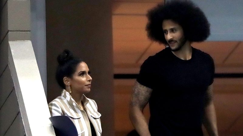 Colin Kaepernick pictured last week at the US Open