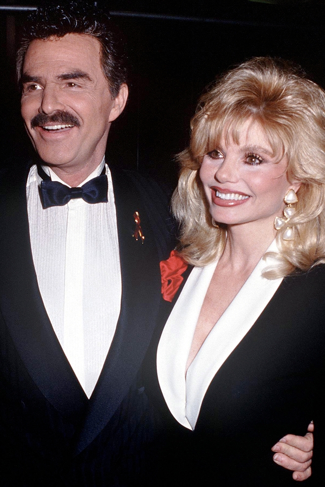 Burt Reynolds with his then-wife, actress Loni Anderson, circa 1992