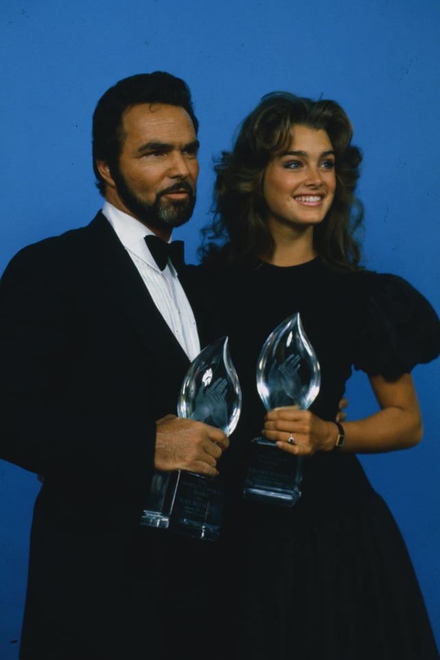 Burt Reynolds and Brooke Shields at the People's Choice Awards, 1983
