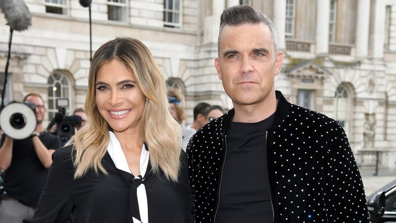 Robbie Williams with his wife, Ayda Field