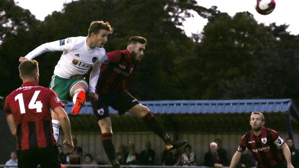 Kireran Sadlier heads home his first goal