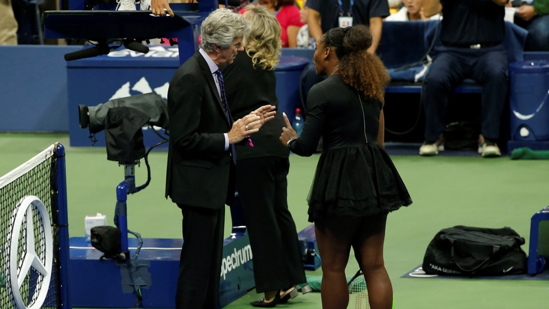 Williams did not agree with the umpire's call