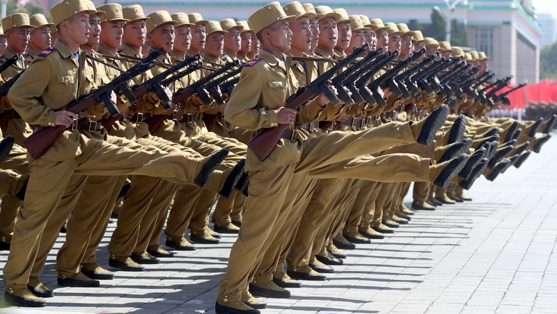 Tens of thousands of soldiers took part