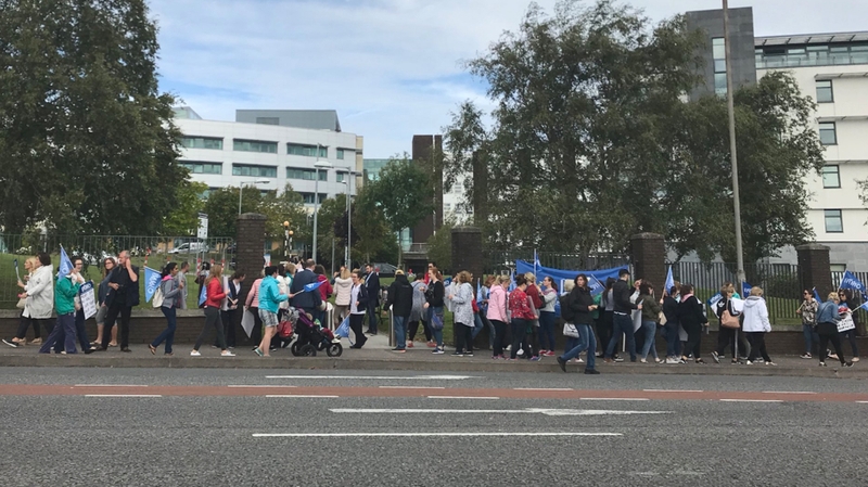 Demonstrations are taking place at CUH as well as at UHL