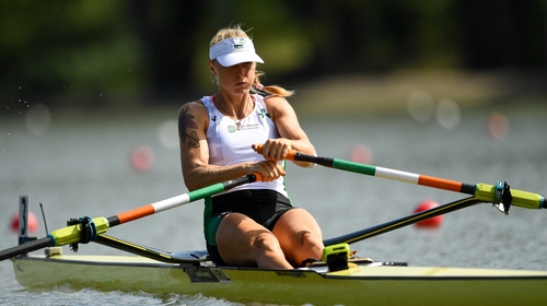 Sanita Puspure powered to victory in her heat
