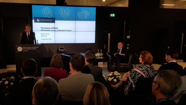 Bank of England Governor Mark Carney delivered the annual TK Whitaker lecture at the Central Bank today
