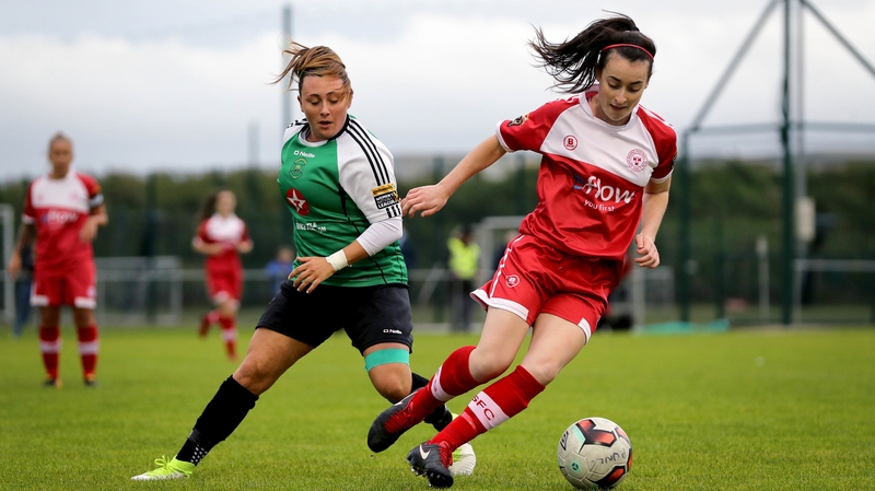 Peamount's Megan Lynch and Roma McLaughlin of Shelbourne during last year's League Cup Final