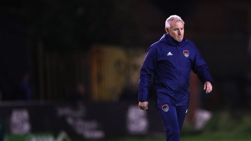 John Caulfield walking towards supporters after full-time last night