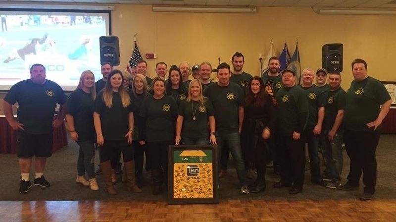 They accepted it on behalf of the 20 members of the Homes of Donegal Fundraising Committee