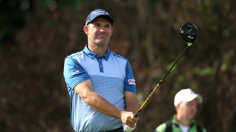 The three-time Major winner watches a shot off the tee