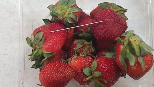 More than 100 needles were found in strawberries in Australia