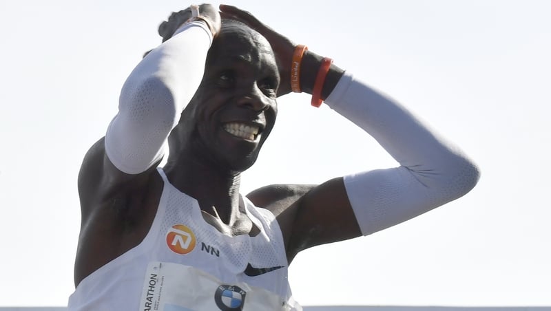 Kipchoge can hardly believe his achievement