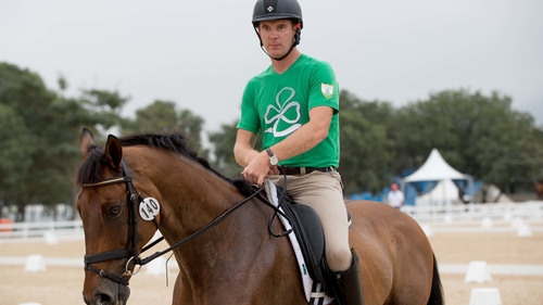 Padraig McCarthy will jump third for Ireland in the show jumping event
