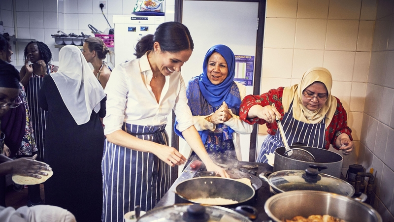The Duchess of Sussex is championing a group of home cooks who are sharing their recipes in aid of Grenfell families.