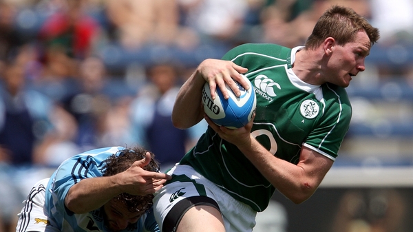 Denis Hurley in action for Ireland A against Argentina in 2008