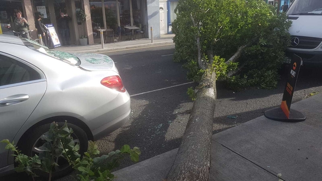 Some cars had a near miss in Glasthule, Co Dublin