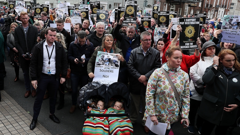 The parade heard morale among the Defence Forces is non-existent and their mental health is a worry