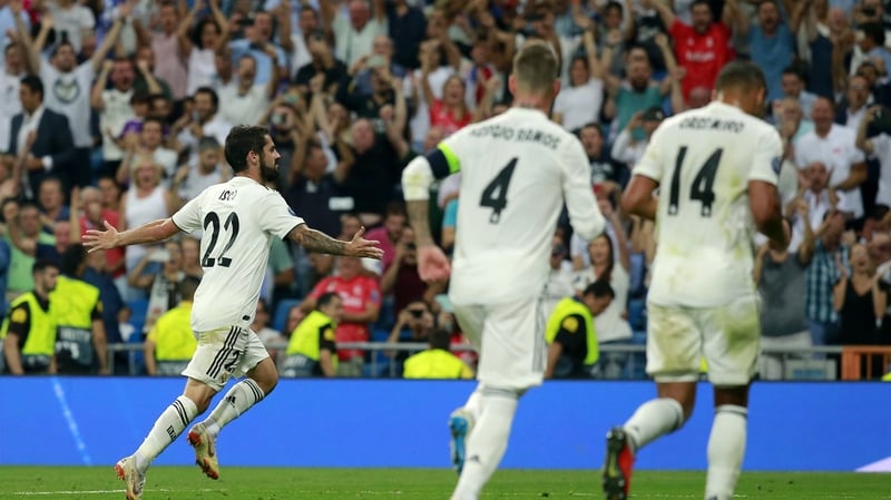 Isco was on target for Real Madrid.