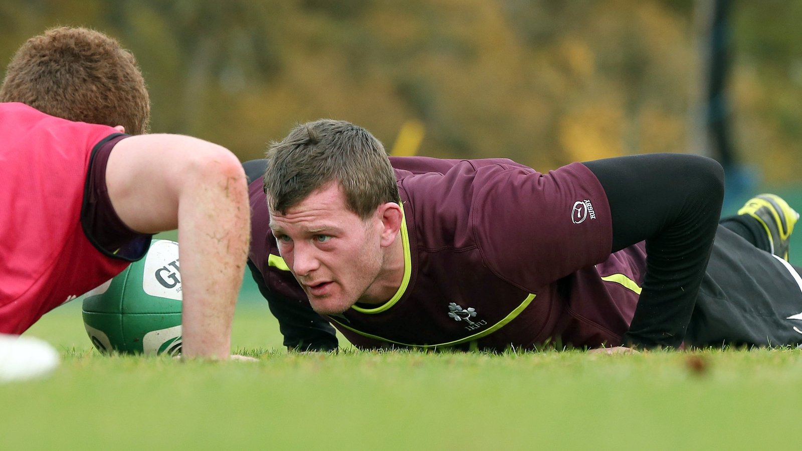 Hurley during an Ireland training session at Carton House in 2012
