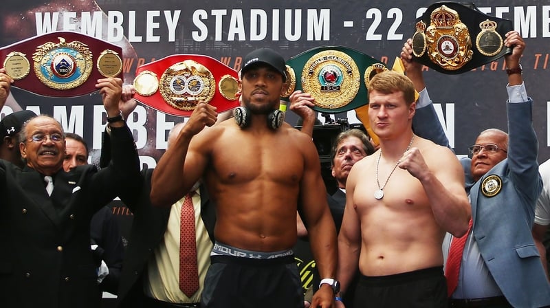 Anthony Joshua And Alexander Povetkin face off at Wembley