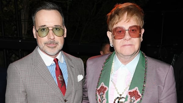 Elton John with husband David Furnish