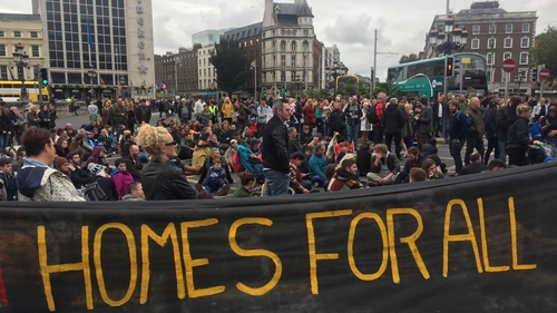 The Take Back the City group staged a 'National Day of Action' over the housing shortage