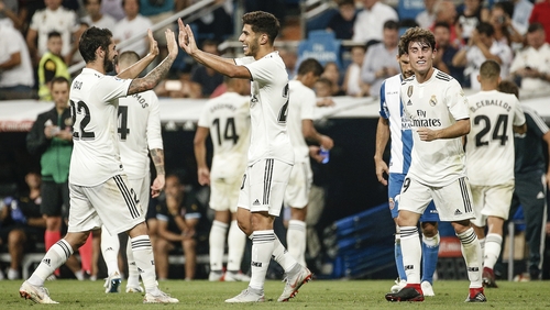 Marco Asensio celebrates his winner