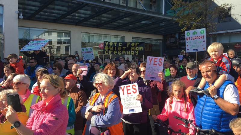 Thousands attended the rally in Tuam today