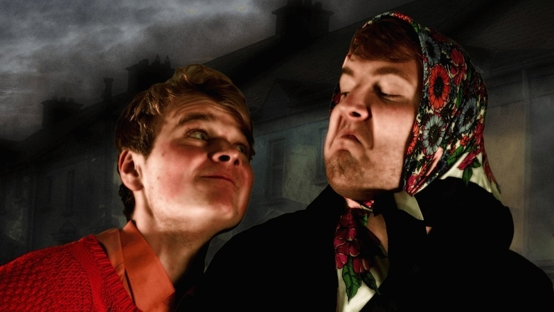 Darragh Byrne (L) and John Ruddy (R) star in Pat McCabe's Frank Pig Says Hello