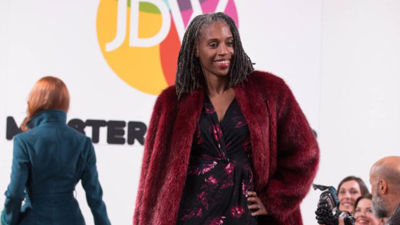 Jenny Stoute walks the JD Williams Midster catwalk