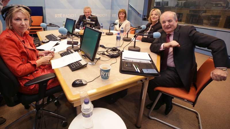Four of the six Presidential Election candidates in studio with Aine Lawlor