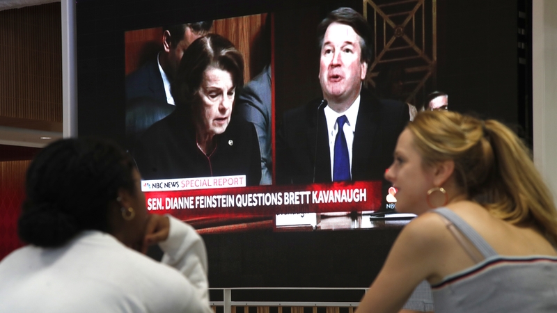 Students in California watch Brett Kavanaugh testify before the Senate