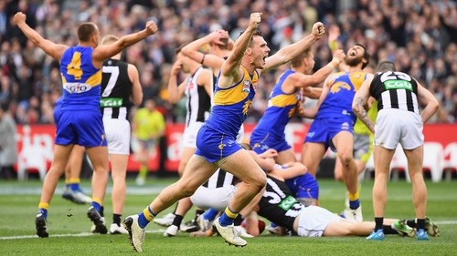 The Eagles celebrate at the final hooter