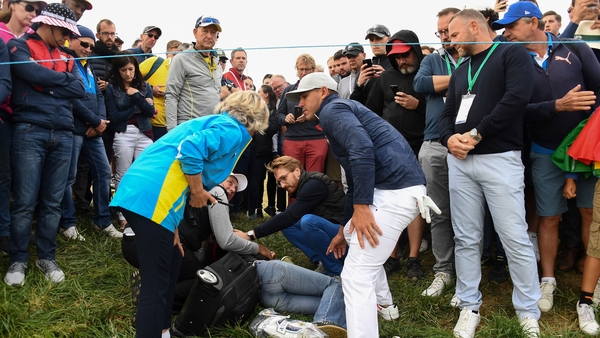 The spectator suffered a serious eye injury