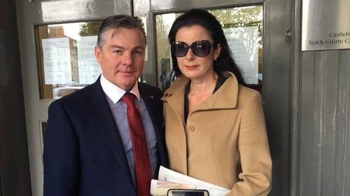 David Corbett and his wife Lorraine outside the courthouse in Castlebar