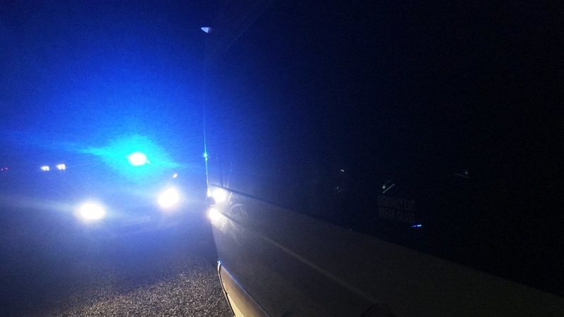 There were no passengers on board the bus at the time (Pic: @GardaTraffic)