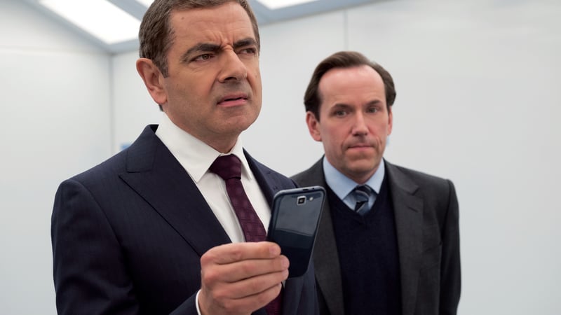 Rowan Atkinson as johnny and Ben Miller as Bough in Johnny English Strikes Again