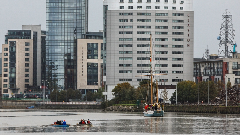 The historic Ilen back on the water in Limerick city