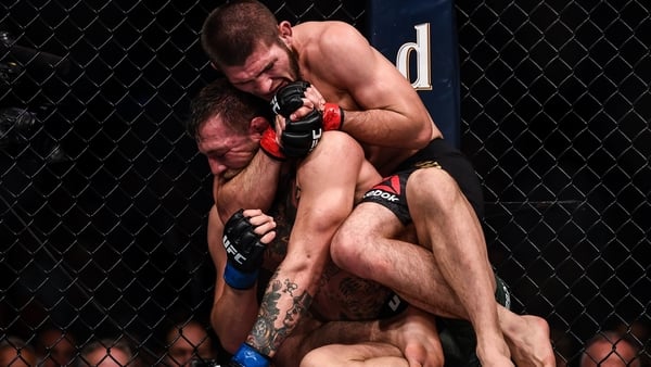Khabib Nurmagomedov forced Conor McGregor to submit in the fourth round